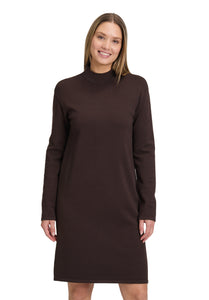 Chocolate Knitted Dress-BROWN