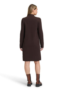 Chocolate Knitted Dress-BROWN