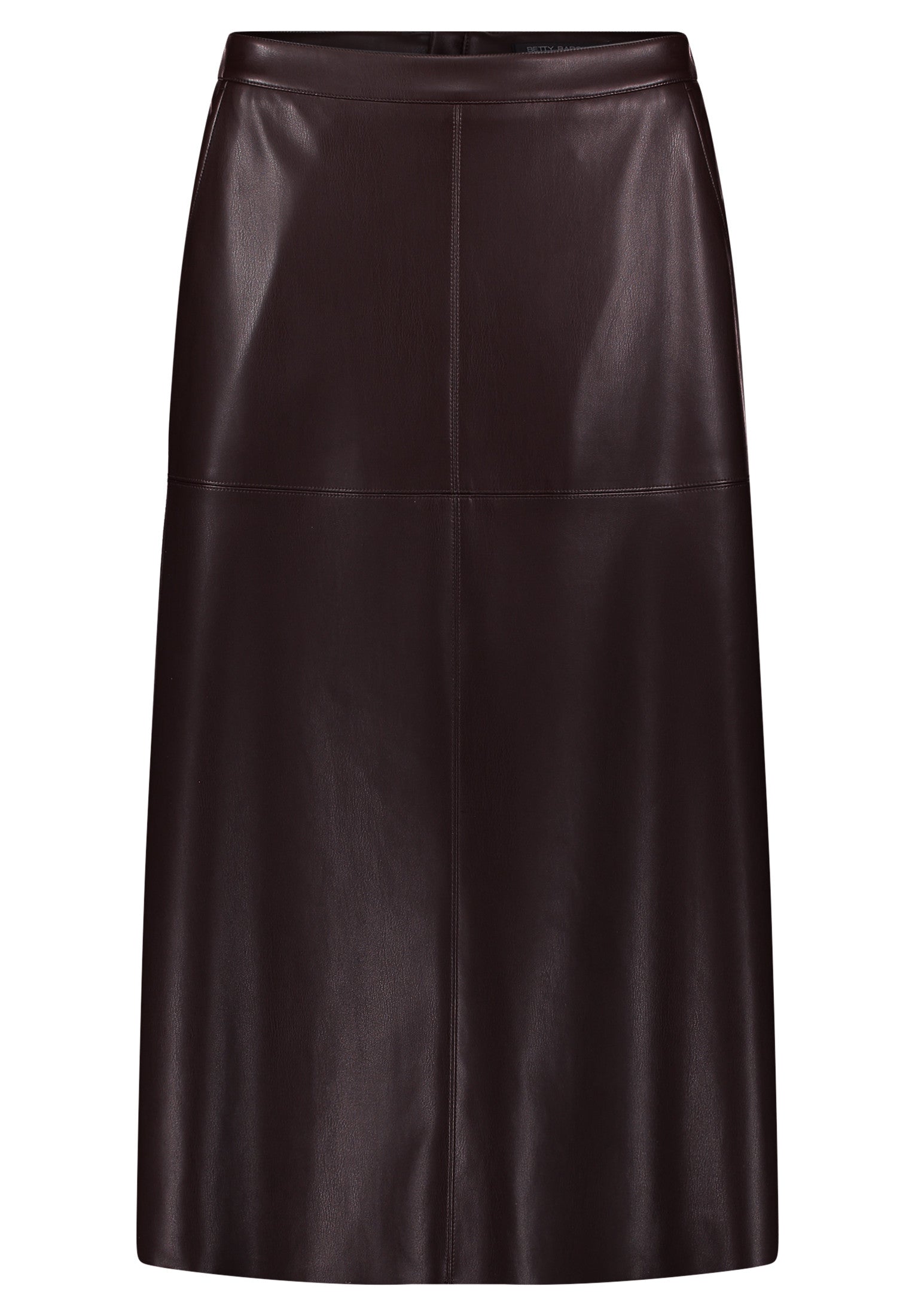 Chocolate Faux Leather Skirt -CHOCOLATE