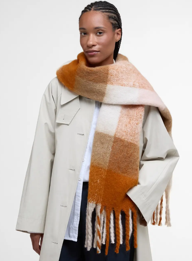 Mustard Marie Check Scarf