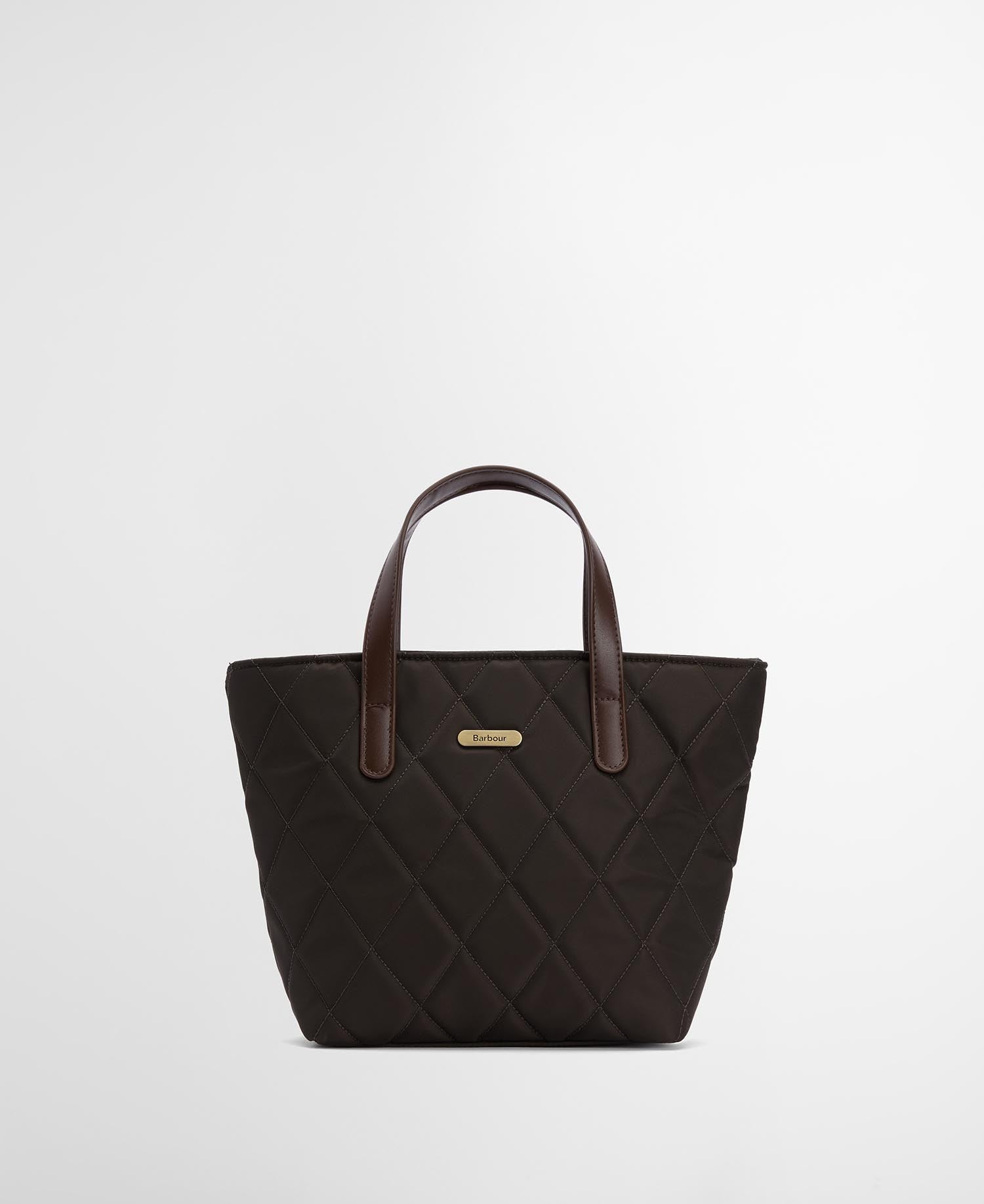 Olive Quilted Mini Tote Bag