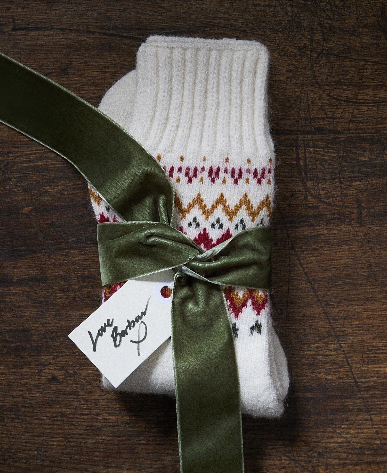 Cloud Kingsford Fair Isle Socks -CLOUD