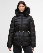 Load image into Gallery viewer, Black Cher Puffer Coat

