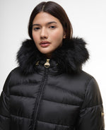 Load image into Gallery viewer, Black Cher Puffer Coat
