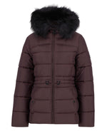 Load image into Gallery viewer, Burgundy Cher Puffer Coat
