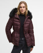 Load image into Gallery viewer, Burgundy Cher Puffer Coat
