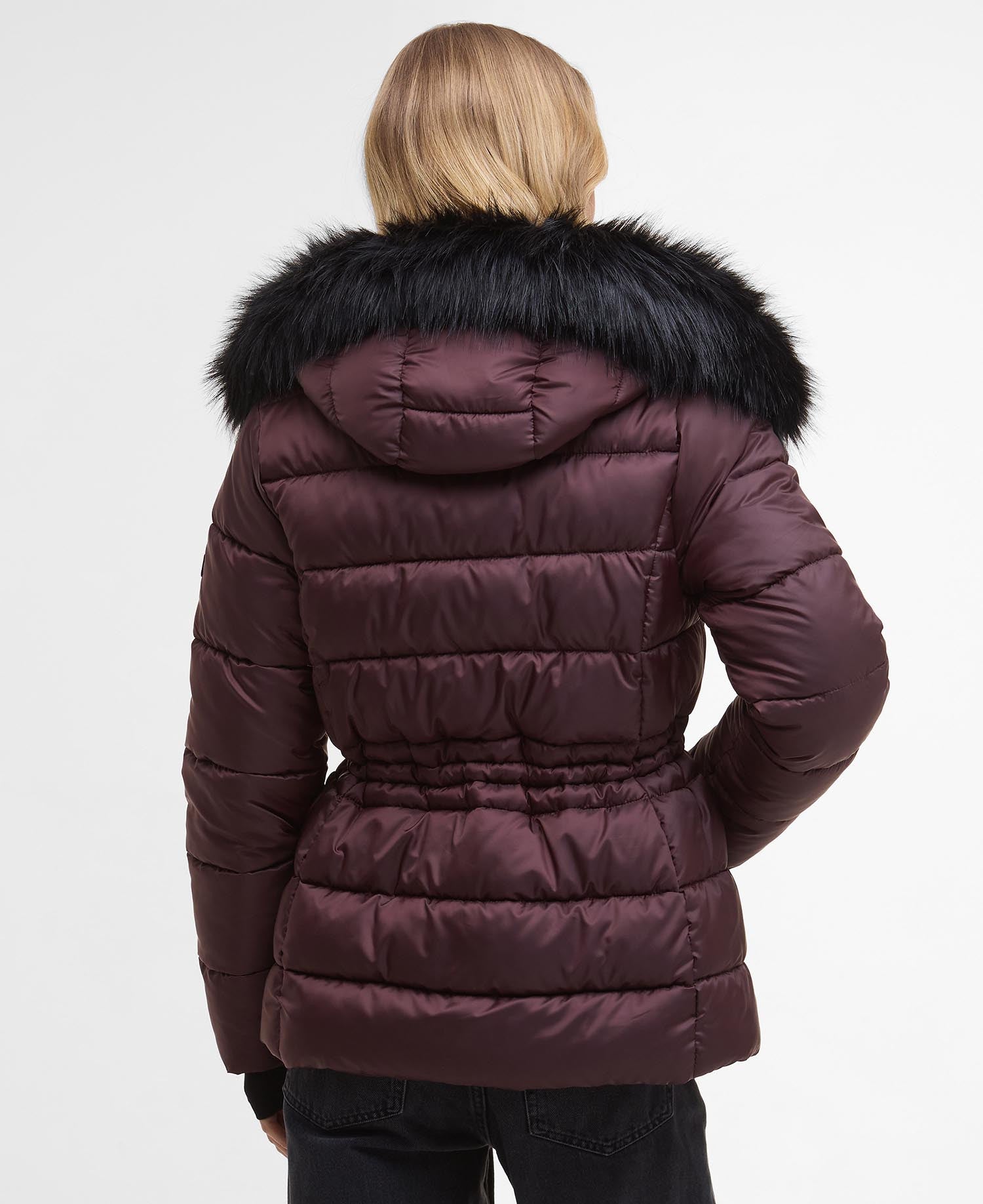 Burgundy Cher Puffer Coat