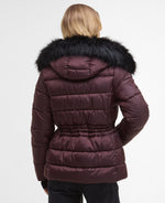 Load image into Gallery viewer, Burgundy Cher Puffer Coat
