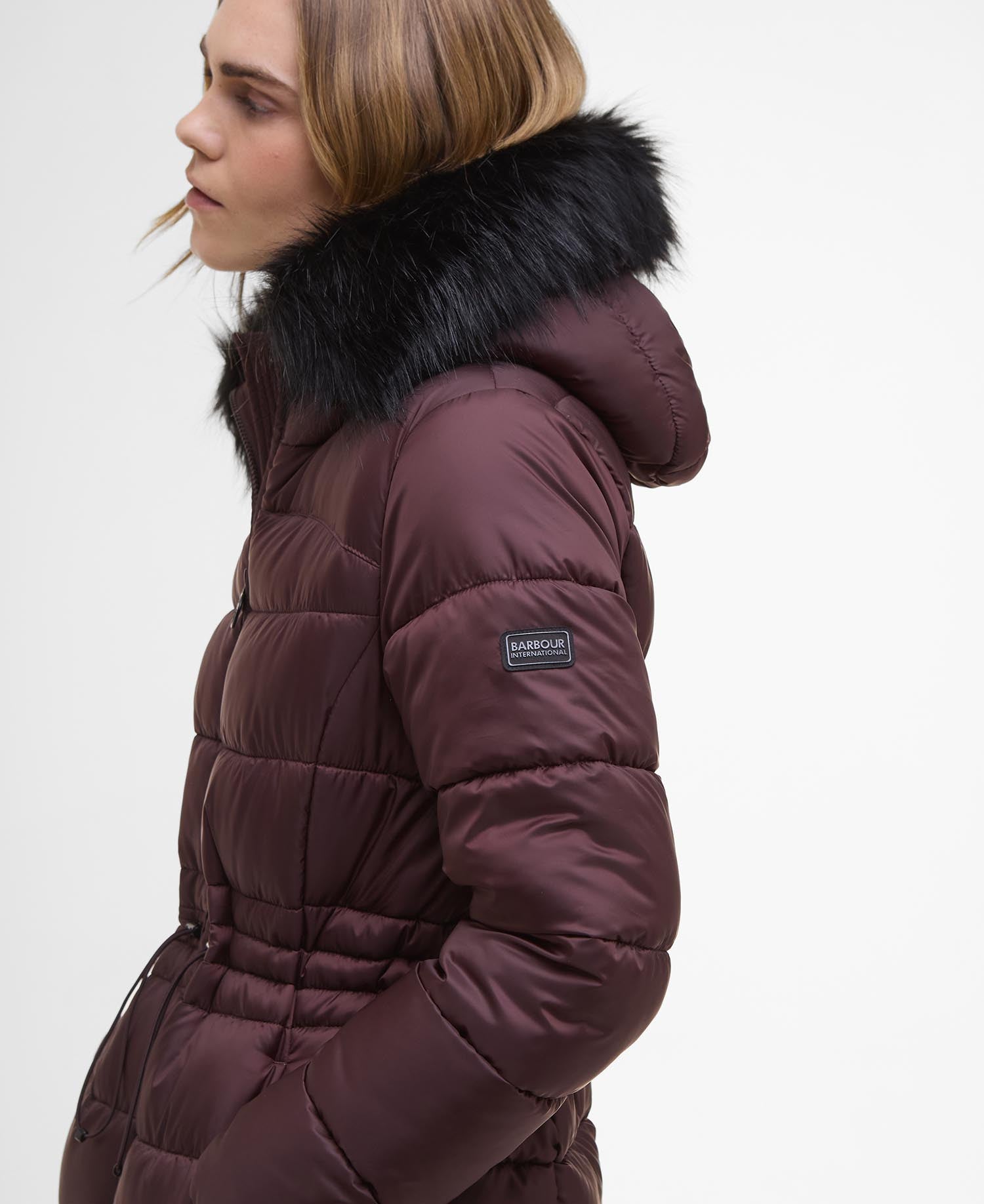 Burgundy Cher Puffer Coat