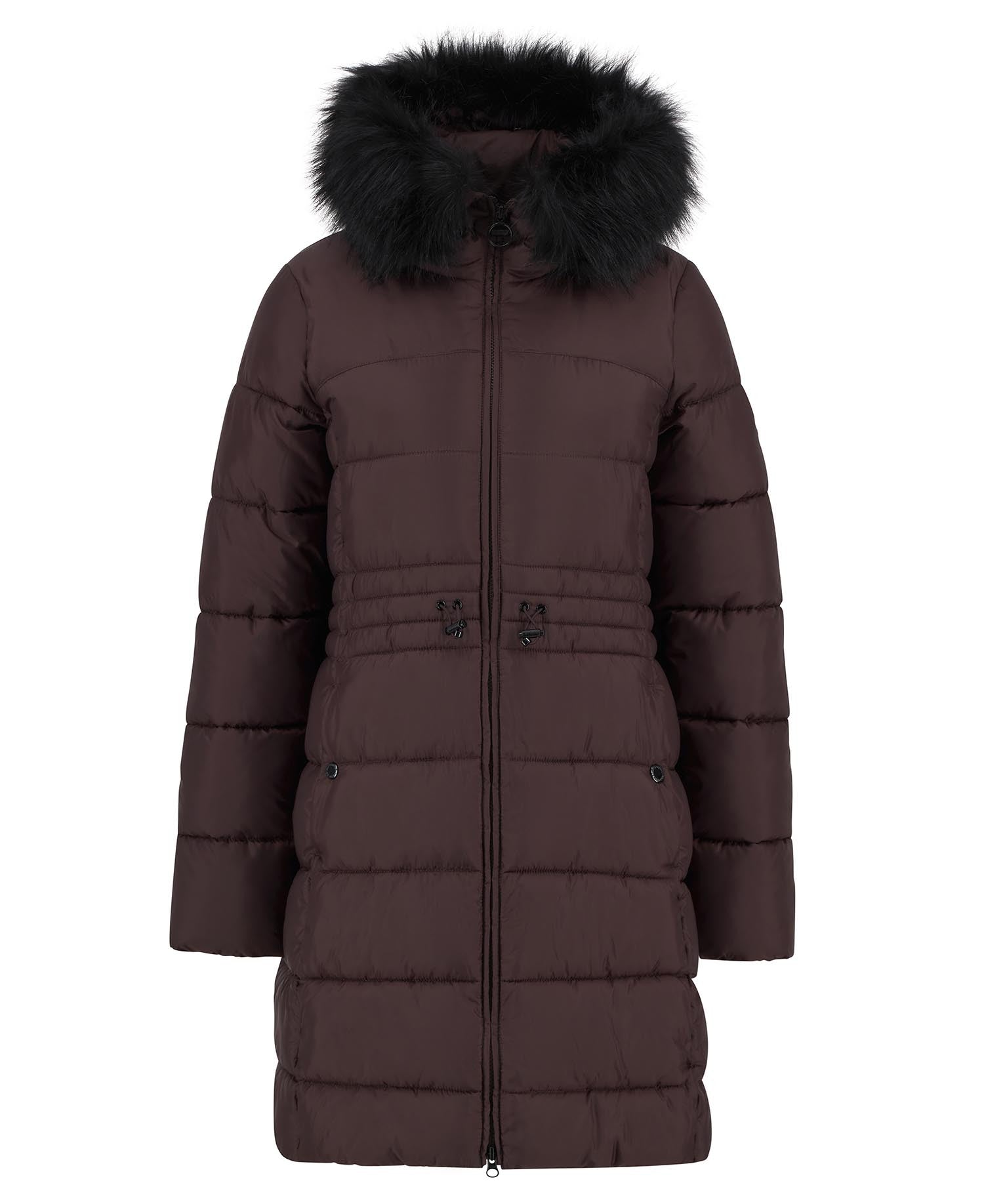 Burgundy Anastasia Puffer Coat