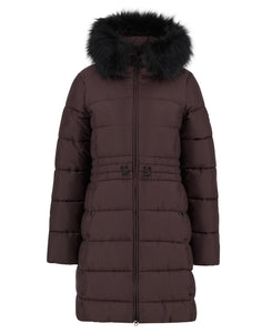 Burgundy Anastasia Puffer Coat
