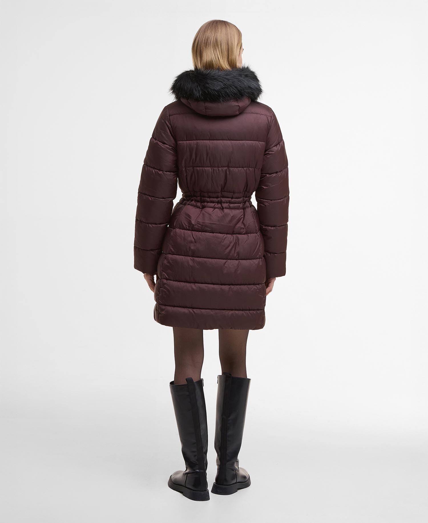 Burgundy Anastasia Puffer Coat