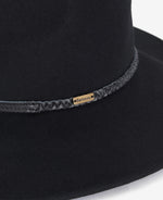 Load image into Gallery viewer, Black Track Fedora Hat
