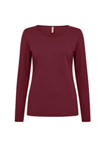 Load image into Gallery viewer, Wine Long Sleeve Top
