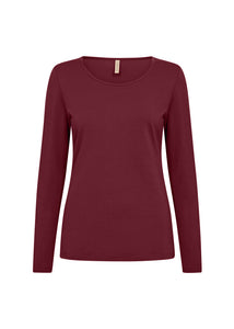 Wine Long Sleeve Top