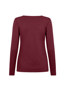 Wine Long Sleeve Top