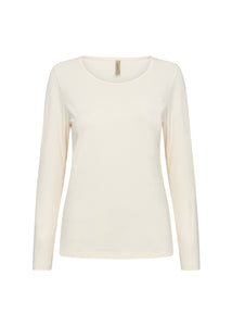Cream Long Sleeve Top