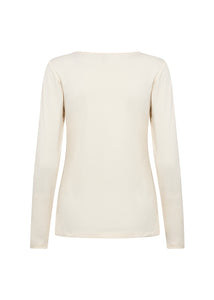 Cream Long Sleeve Top