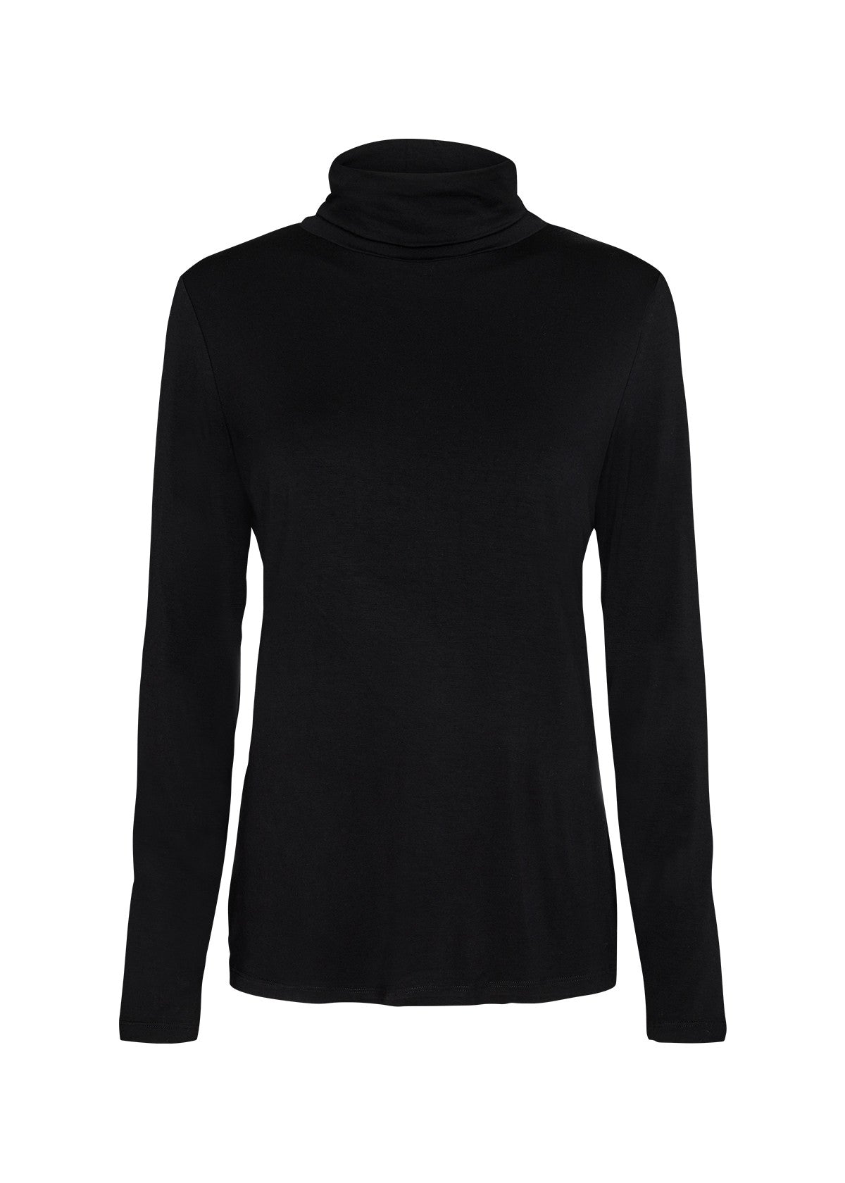 Black Roll Neck Top