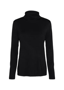 Black Roll Neck Top