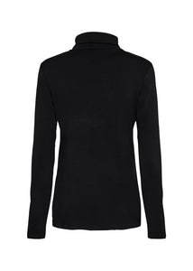 Black Roll Neck Top