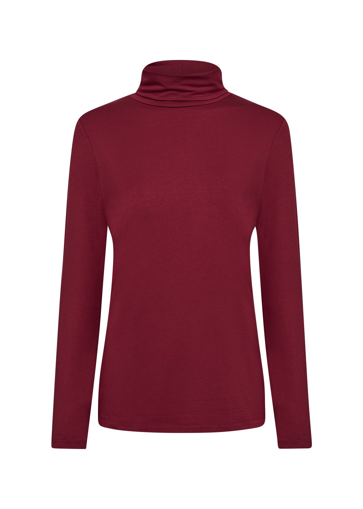 Wine Roll Neck Top