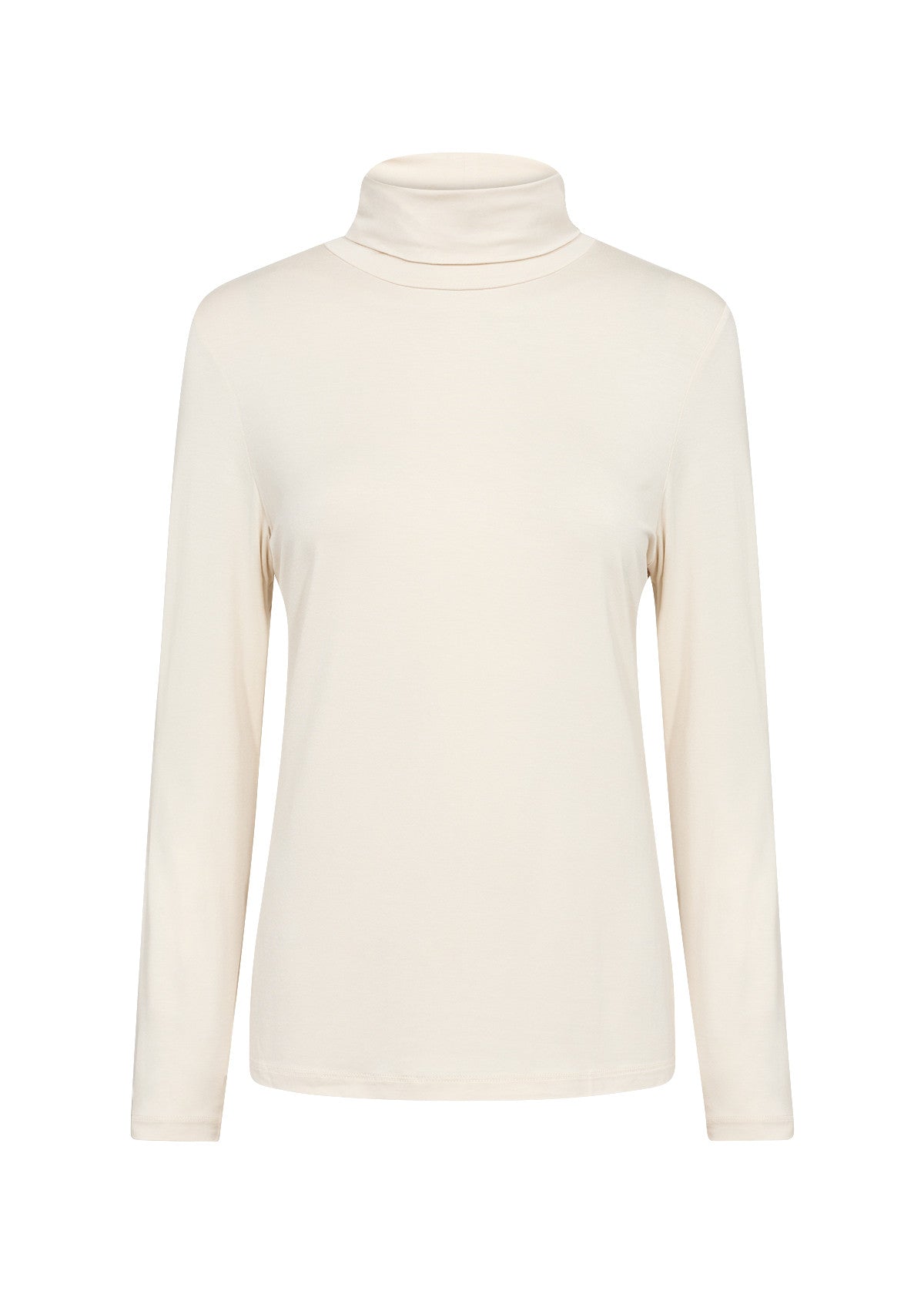Cream Roll Neck Top