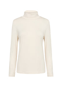 Cream Roll Neck Top