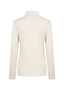 Cream Roll Neck Top
