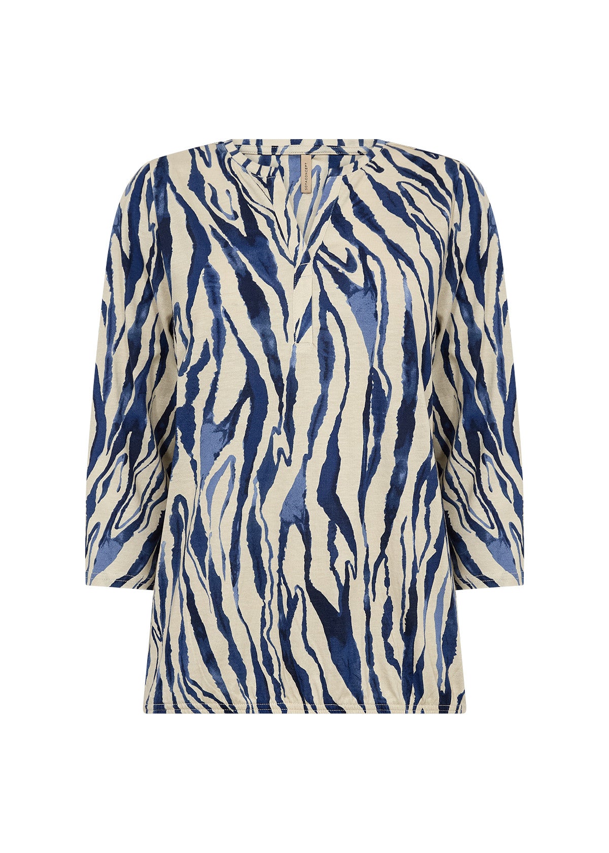 Blue Animal Print Blouse