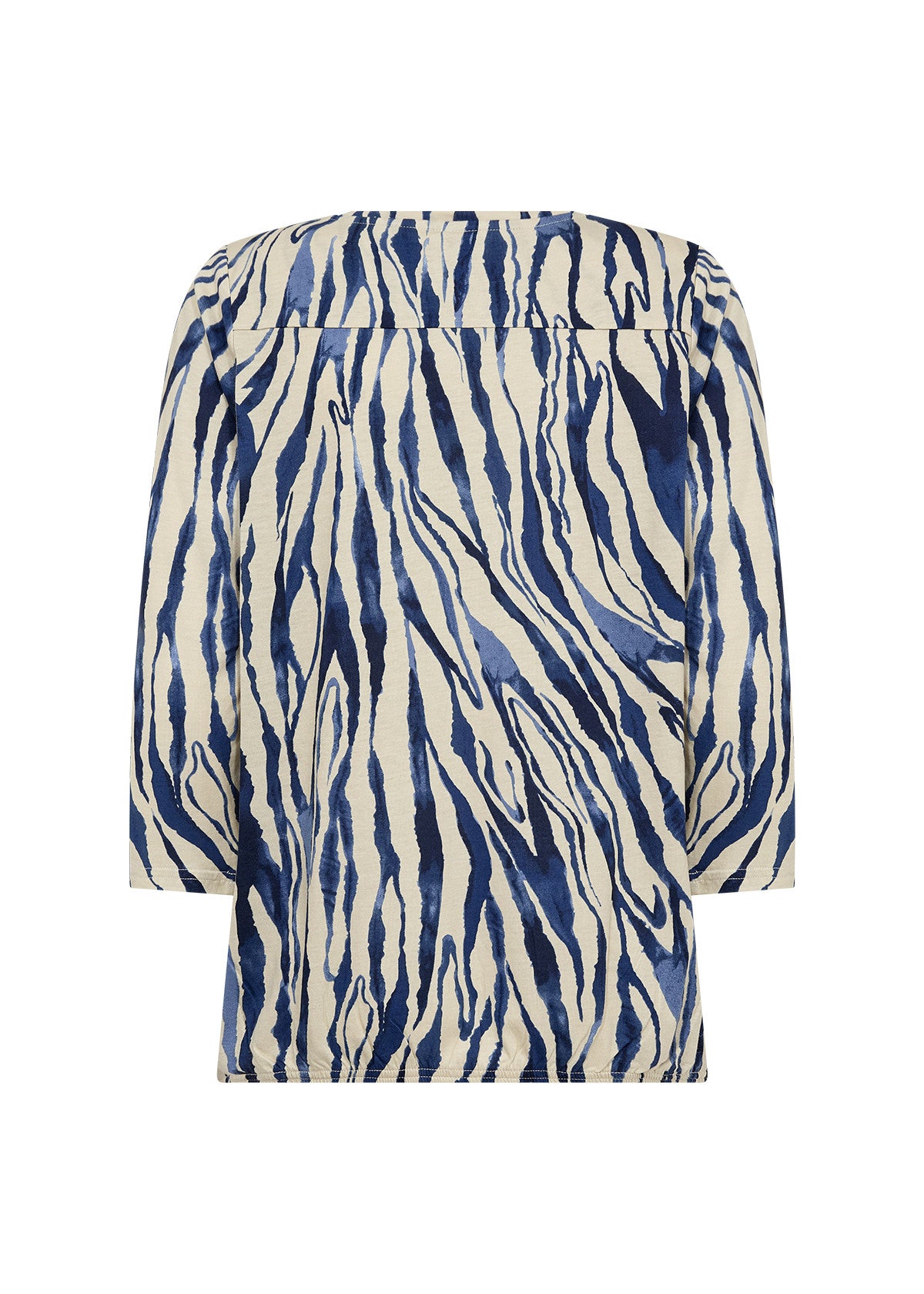 Blue Animal Print Blouse