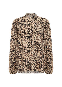 Brown Animal Print Blouse