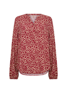 Red Printed Blouse