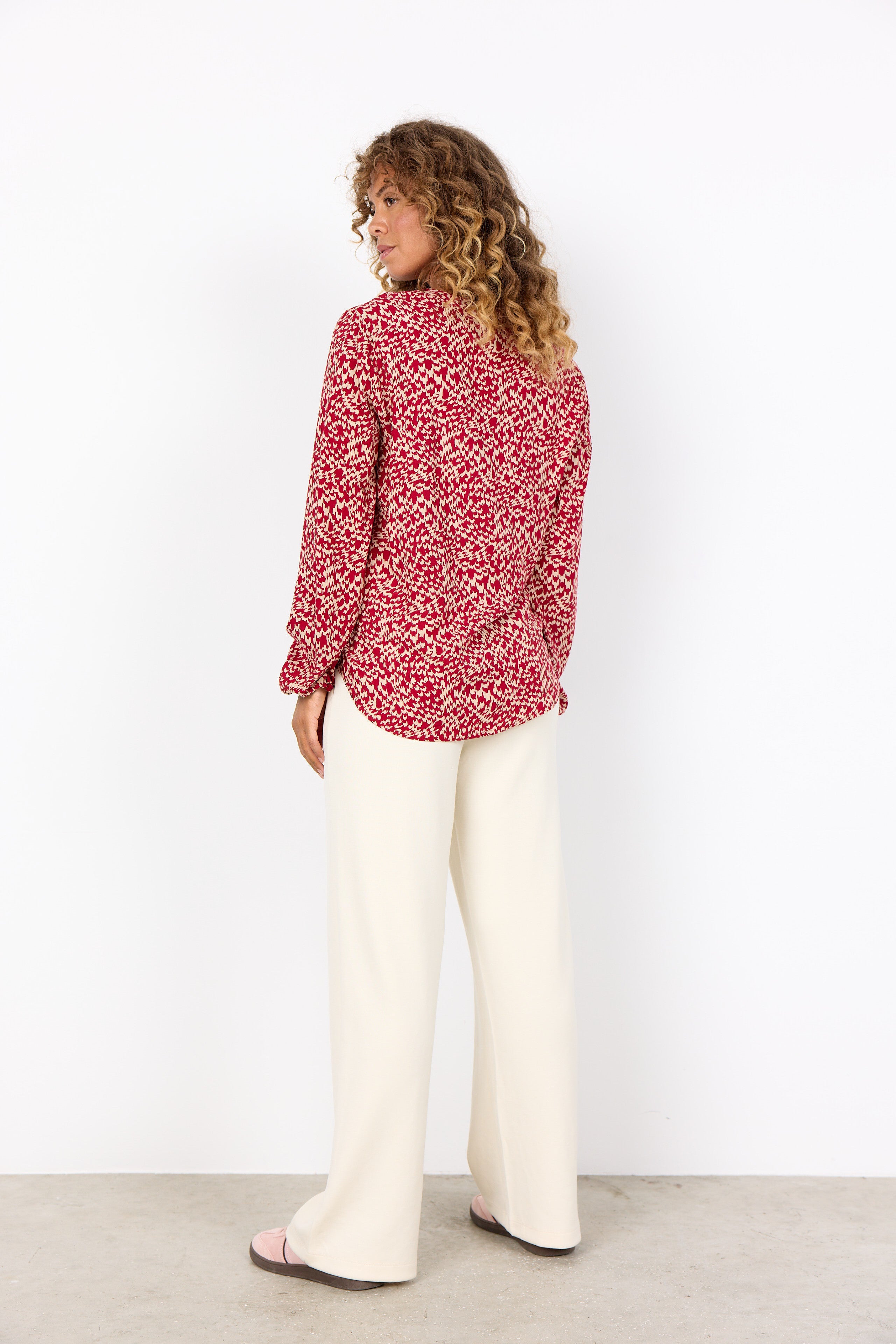 Red Printed Blouse
