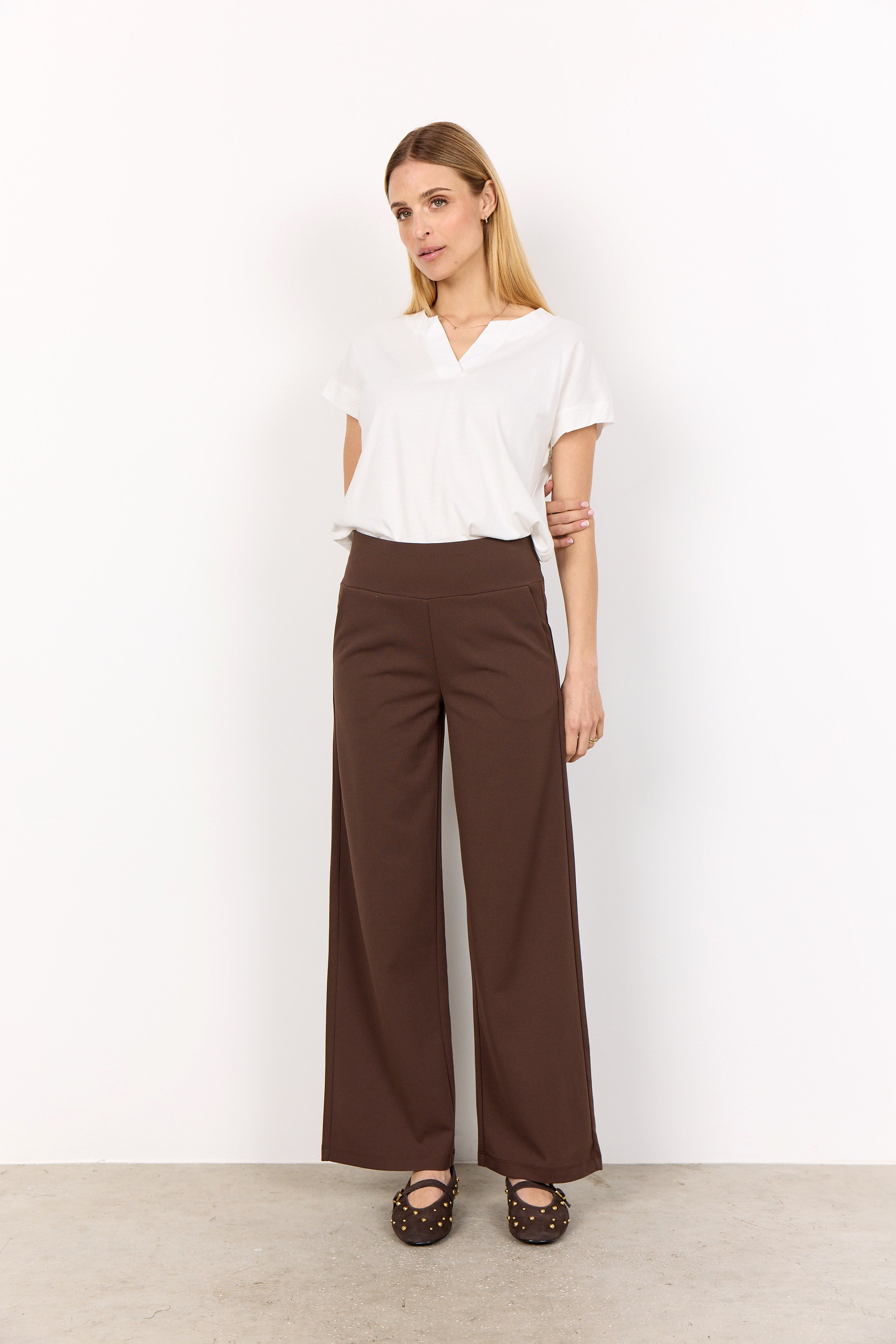 Chocolate Wide Leg Trouser