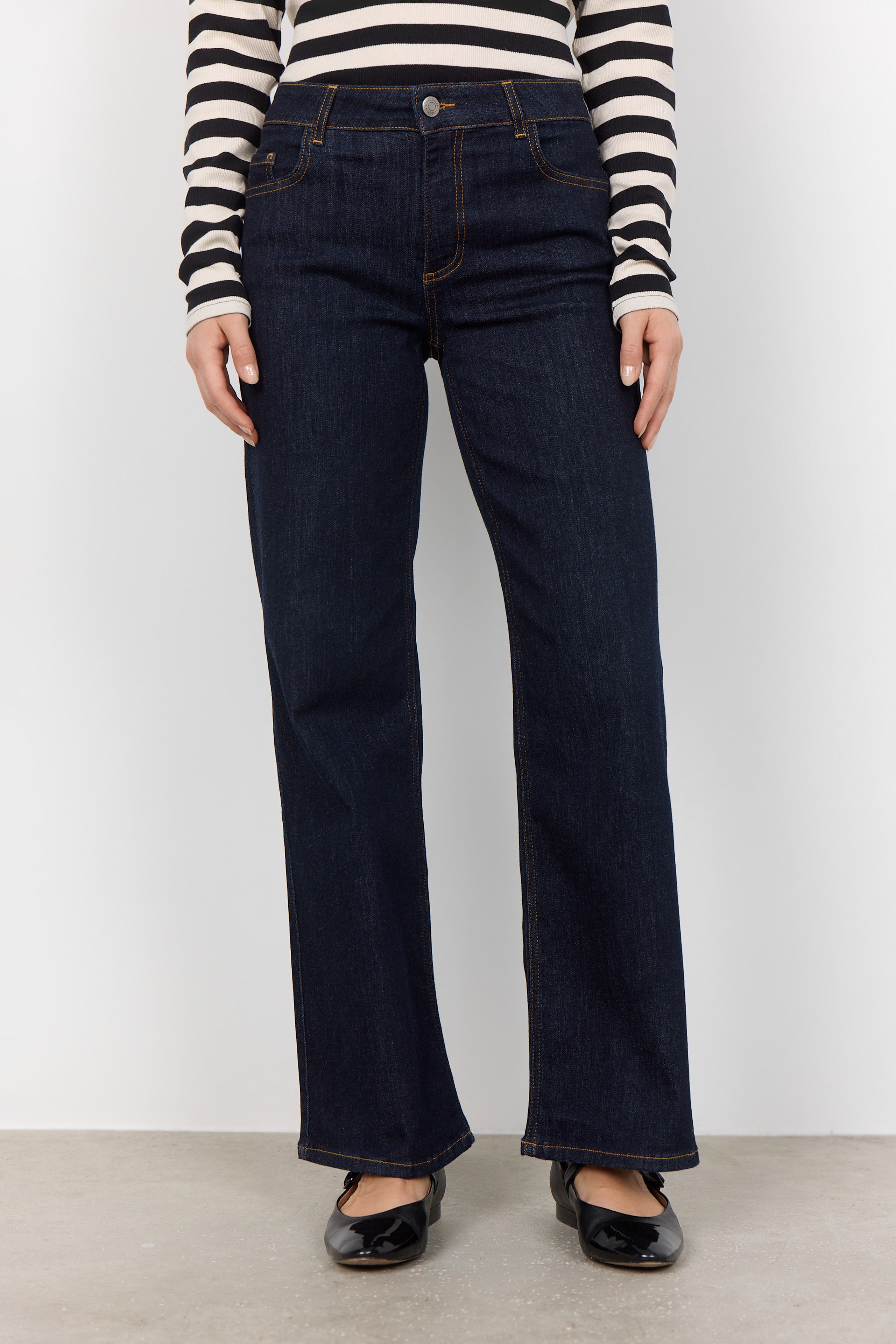 Dark Denim Wide Leg Jeans