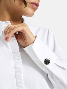 White Ruffle Shirt