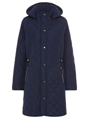 Navy Quilted Coat