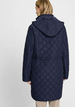 Load image into Gallery viewer, Navy Quilted Coat
