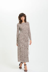 Chocolate Printed Midi Dress