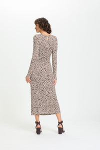 Chocolate Printed Midi Dress