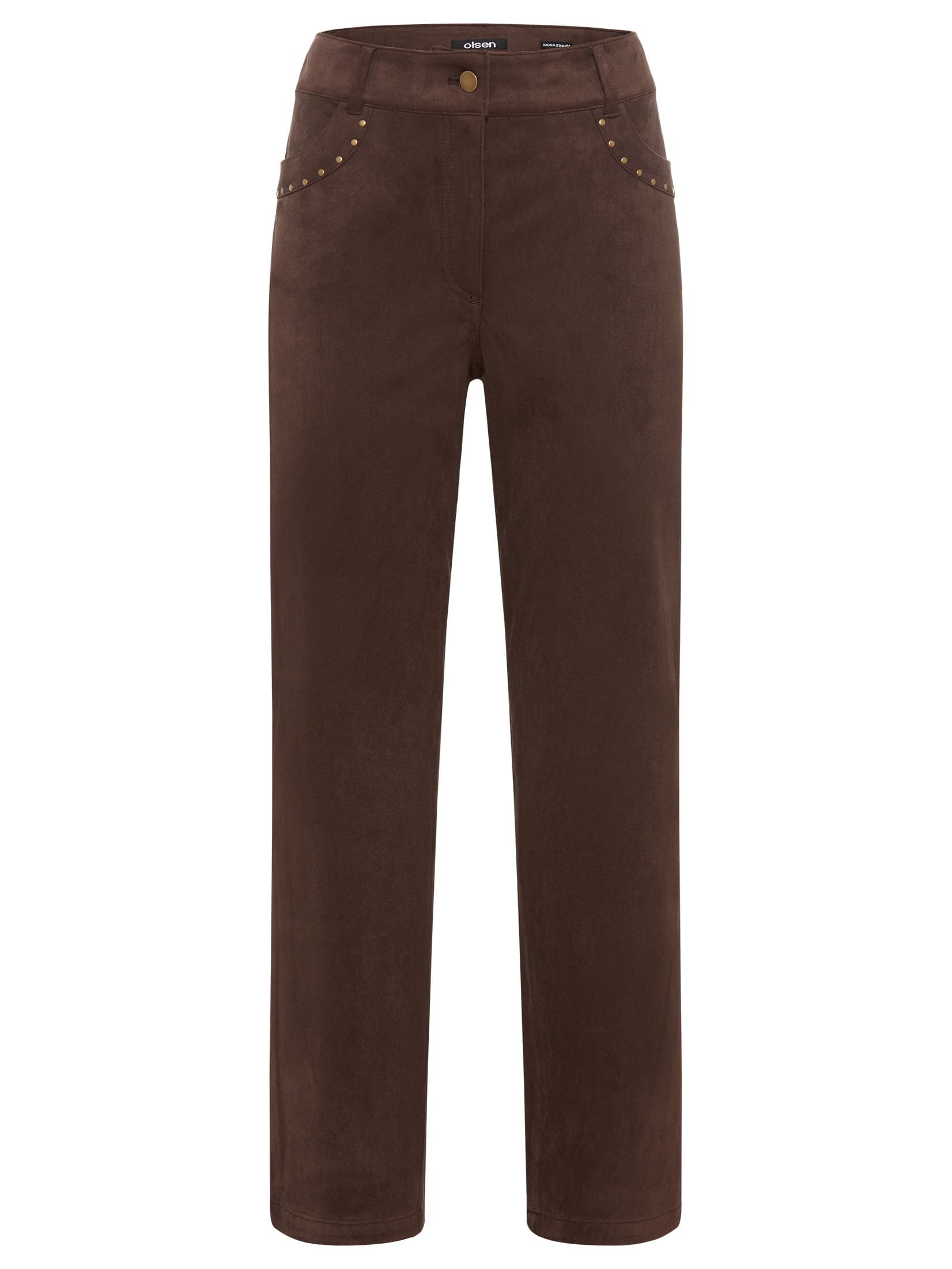 Chocolate Suedette Trousers