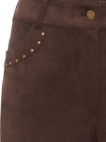 Load image into Gallery viewer, Chocolate Suedette Trousers
