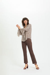 Chocolate Suedette Trousers