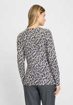 Load image into Gallery viewer, Grey Animal Print Top
