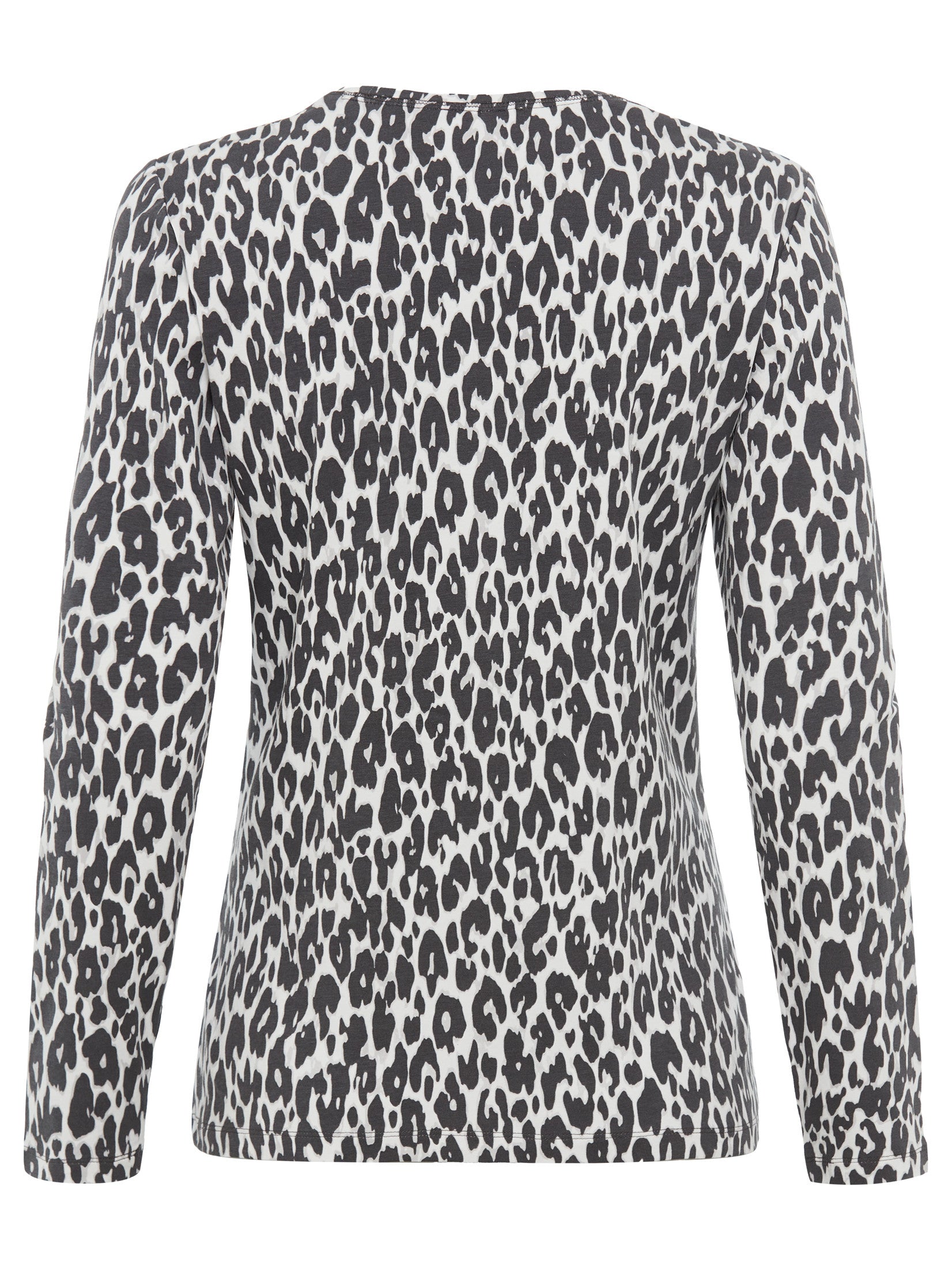 Grey Animal Print Top