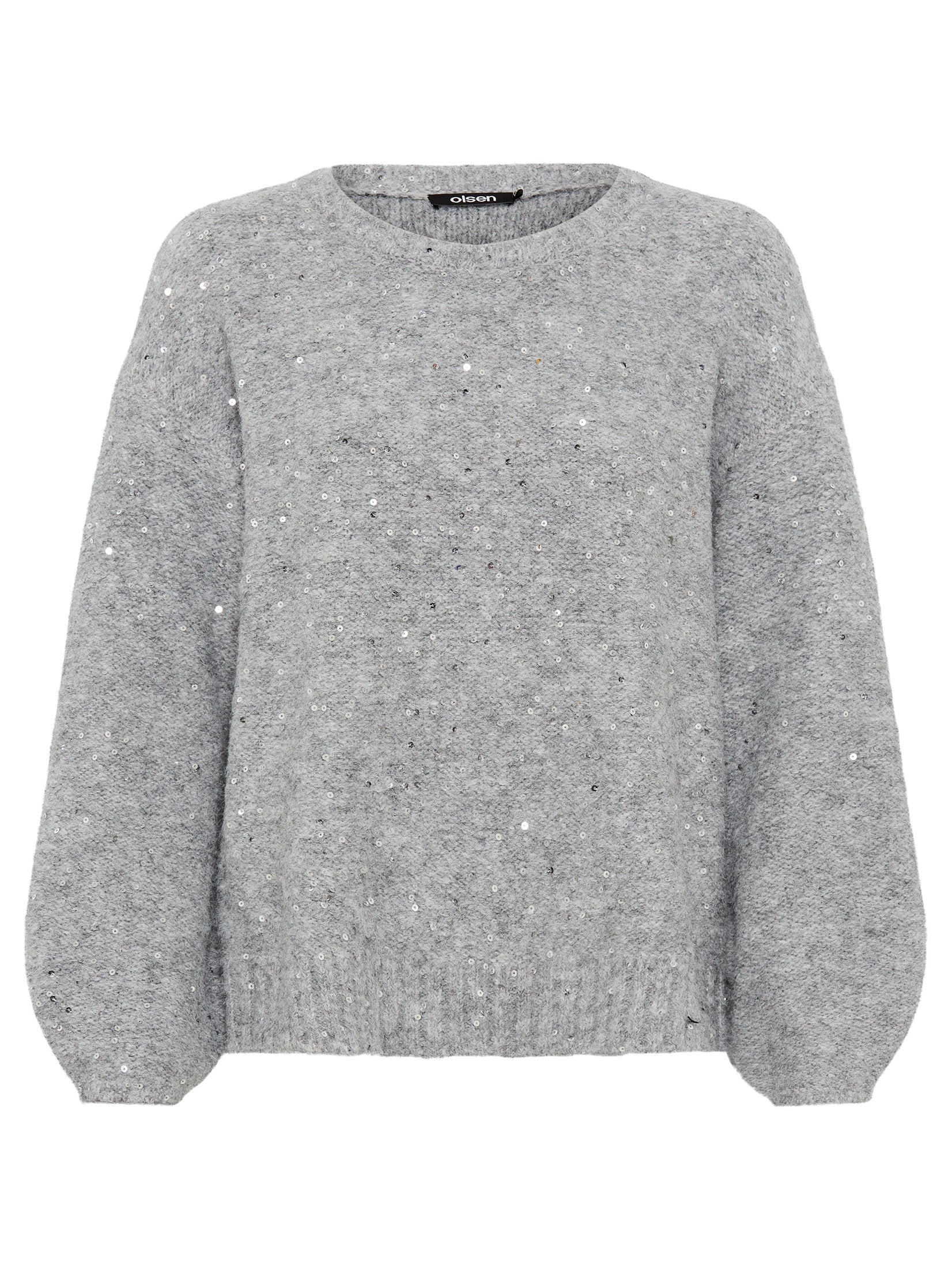 Grey Sequin Shimmer Jumper