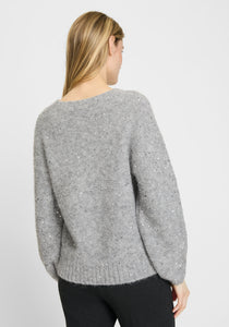 Grey Sequin Shimmer Jumper
