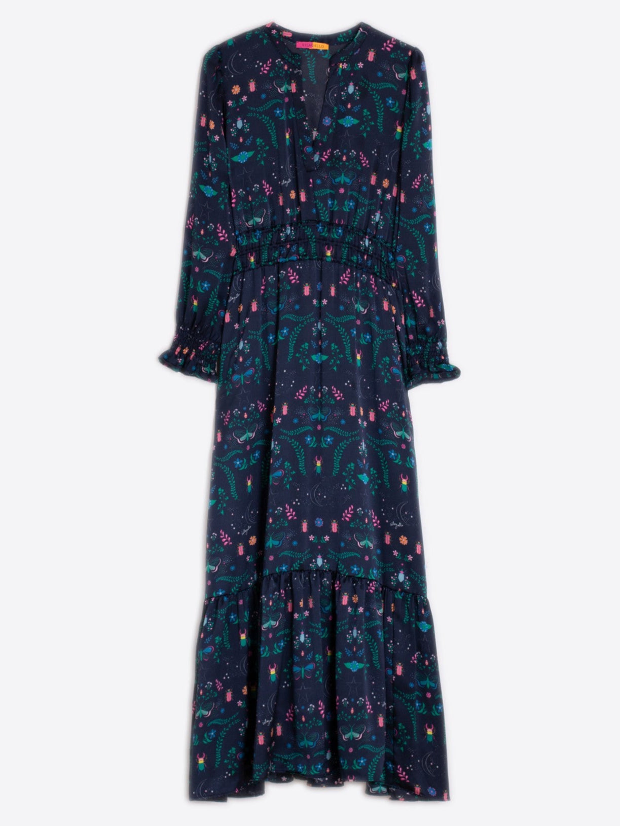 Navy Insect Maxi Dress