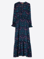 Load image into Gallery viewer, Navy Insect Maxi Dress
